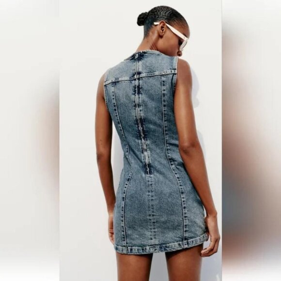 ZARA DENIM TRF DRESS - Picture 4 of 8